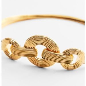 NEW ZARA GOLD METAL STRETCH BELT - SOLD OUT size 32
